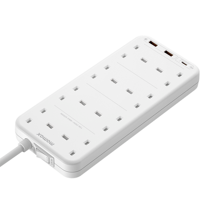 MOMAX ONEPLUG 8 OUTLET POWER STRIP WITH USB