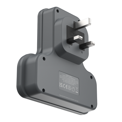 MOMAX ONEPLUG 3 OUTLET T-SHAPED EXTENSION SOCKET WITH USB