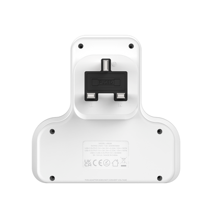 MOMAX ONEPLUG 3 OUTLET T-SHAPED EXTENSION SOCKET WITH USB