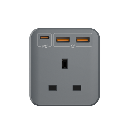 MOMAX ONEPLUG 3 OUTLET CUBE EXTENSION SOCKET WITH USB