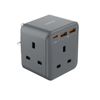 MOMAX ONEPLUG 3 OUTLET CUBE EXTENSION SOCKET WITH USB