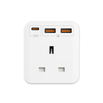 MOMAX ONEPLUG 3 OUTLET CUBE EXTENSION SOCKET WITH USB