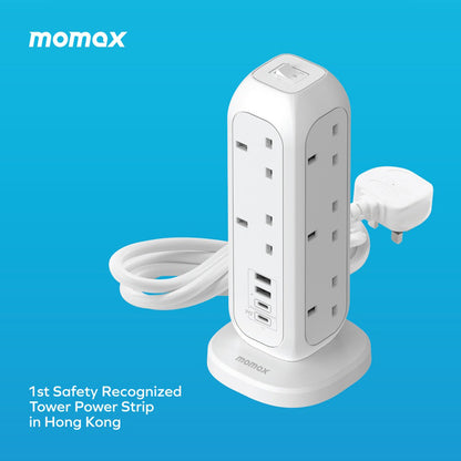 MOMAX ONEPLUG 11-OUTLET POWER STRIP WITH USB