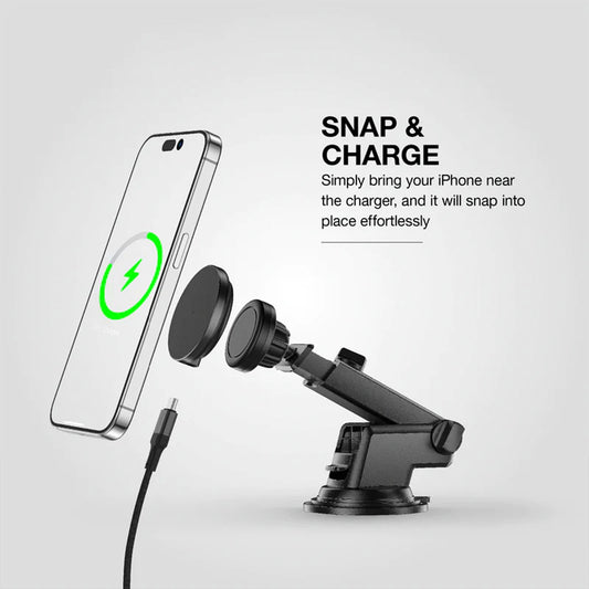 AMAZING THING EXPLORER PRO MAG 15W CAR MOUNT WITH 1.2M USB-C TO USB-C CABLE