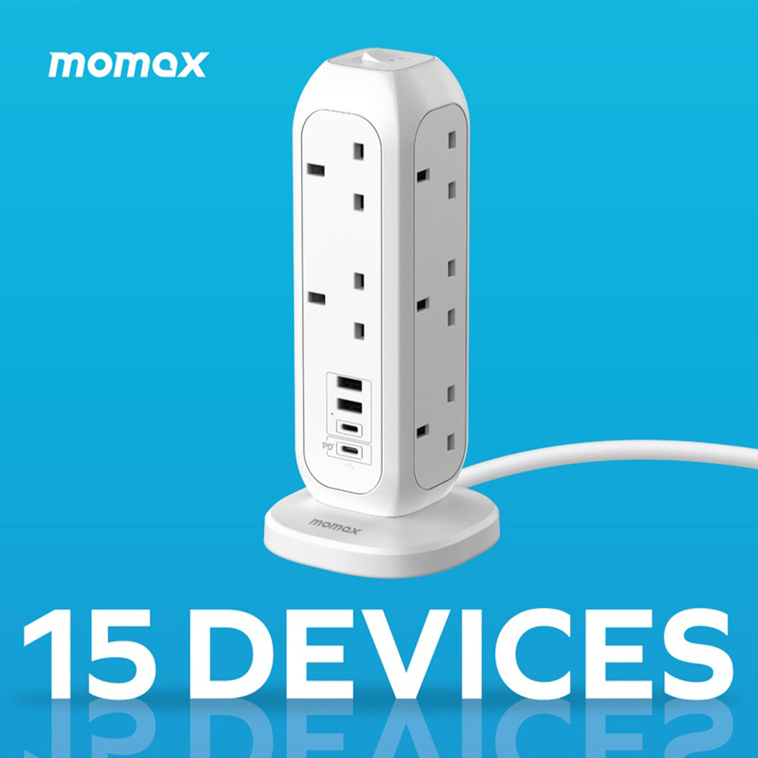 MOMAX ONEPLUG 11-OUTLET POWER STRIP WITH USB