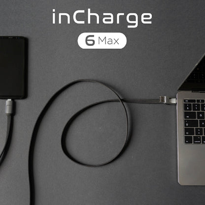 Rolling Square InCharge®6 Moon 1.5m 6 in 1 Charging Cable 1.5M Mercury Gray