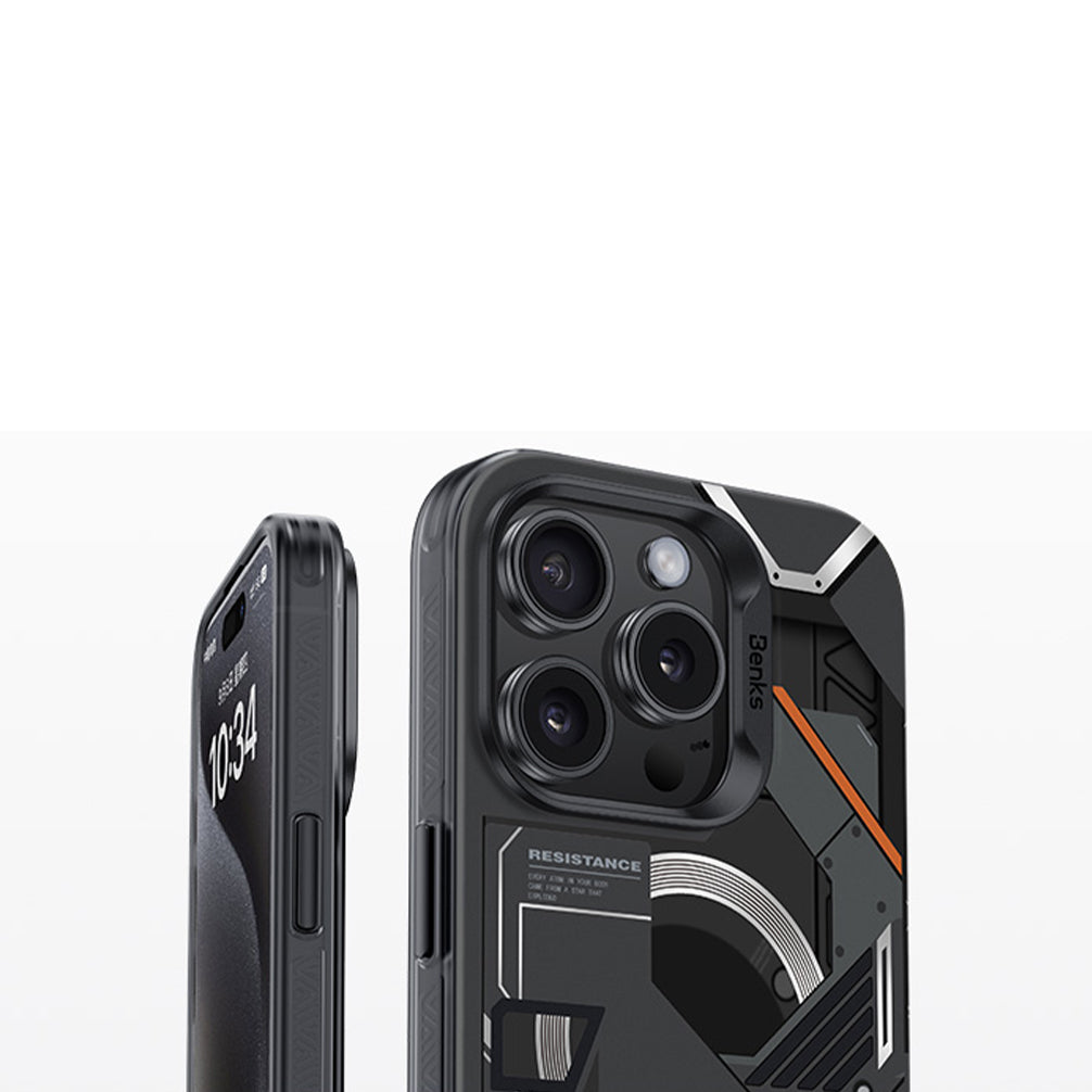 Benks MagClap Perspective Phone Case for iPhone 15 Series - Mecha