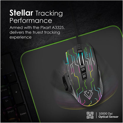 Vertux Kryptonite Quick Performance Wired Gaming Mouse