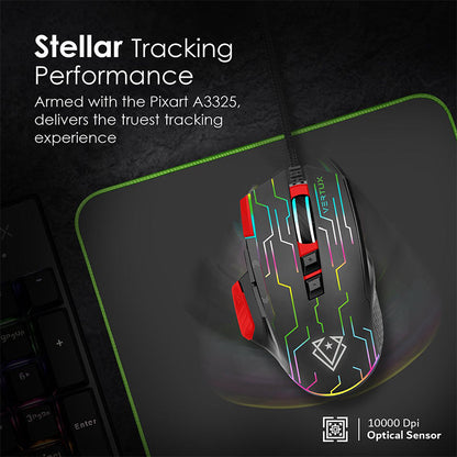 Vertux Kryptonite Quick Performance Wired Gaming Mouse