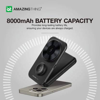 AMAZING THING THUNDER PRO MAG 6IN1 PD 22.5W 8000mAh POWER STATION WITH STAND