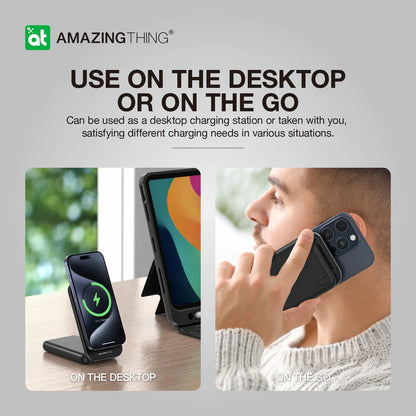 AMAZING THING THUNDER PRO MAG 6IN1 PD 22.5W 8000mAh POWER STATION WITH STAND