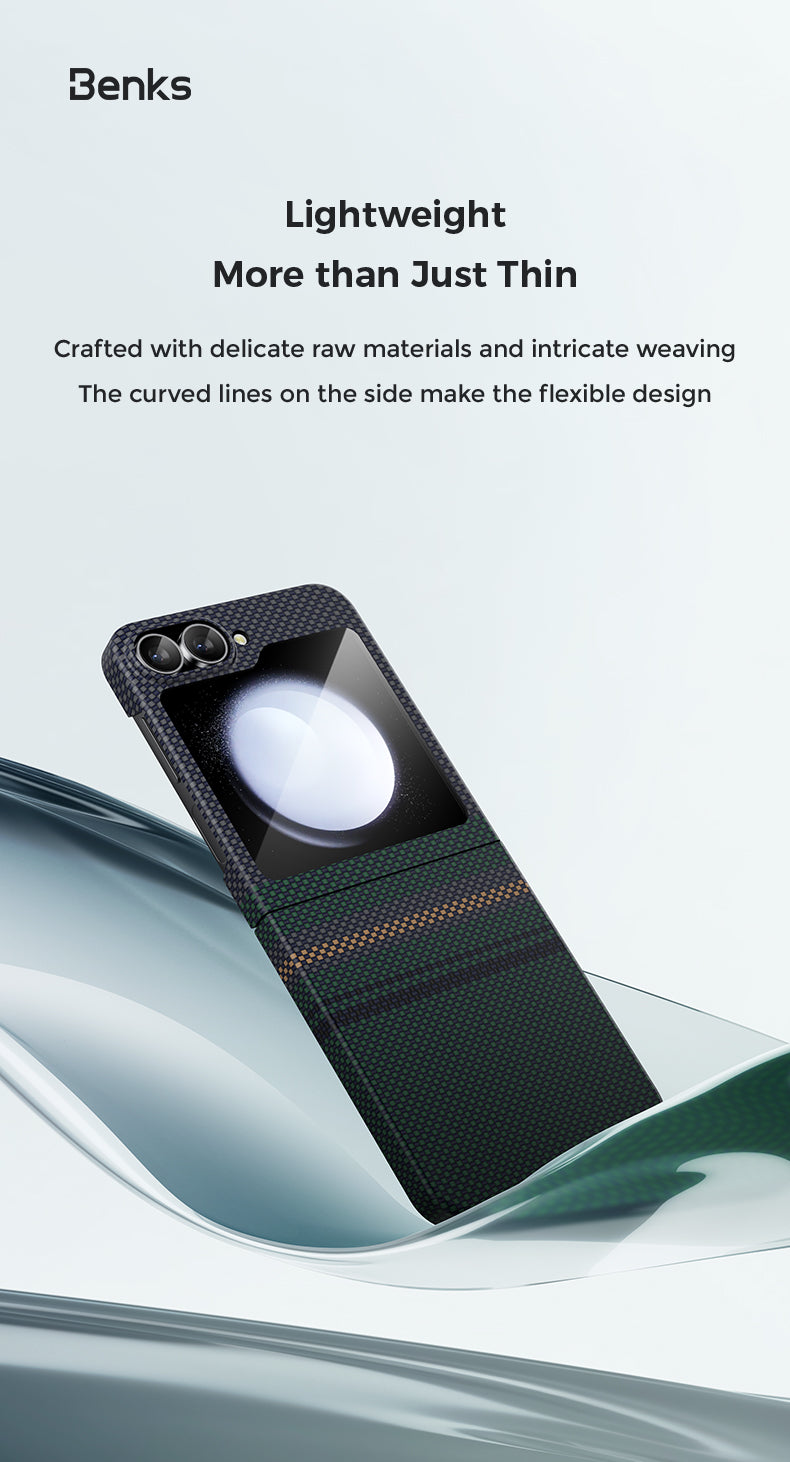 Benks Aurora ArmorAir Case built with Kevlar® for Samsung Z Flip 6