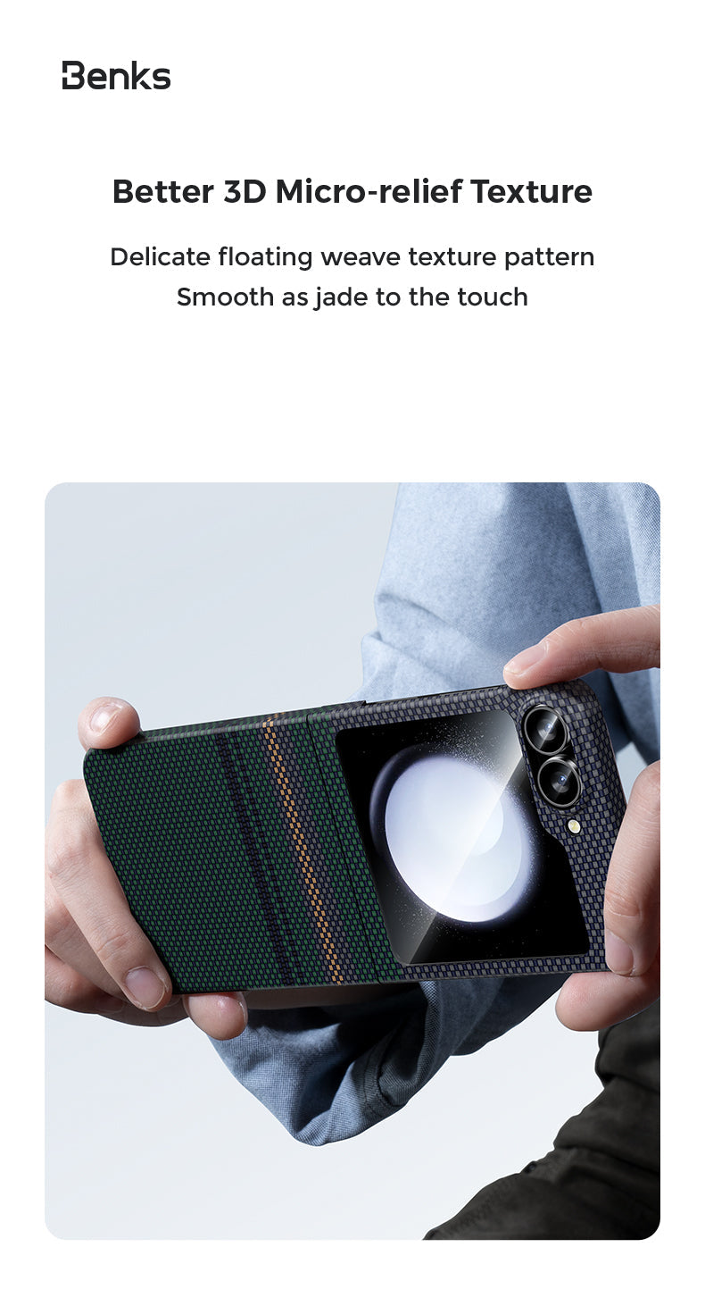 Benks Aurora ArmorAir Case built with Kevlar® for Samsung Z Flip 6