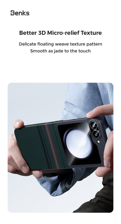 Benks Aurora ArmorAir Case built with Kevlar® for Samsung Z Flip 6
