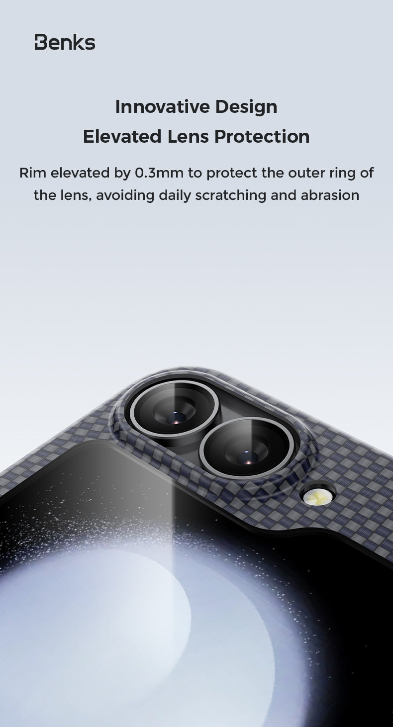 Benks Aurora ArmorAir Case built with Kevlar® for Samsung Z Flip 6