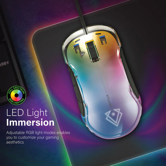 Vertux Phoenix Extreme Performance Professional Gaming LumiFlux Mouse