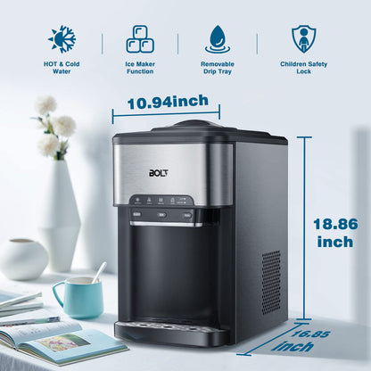 BOLT 2IN1 ICE MAKER & WATER DISPENSER - INSTANT HOT AND COLD WATER MAKER