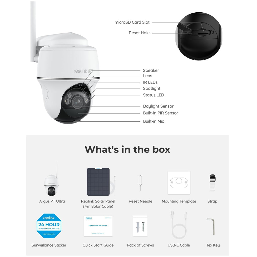 Reolink Argus PT Ultra - 4K 8MP Ultra HD